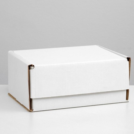 The box is self -assembly, white, 22 x 16.5 x 10 cm, set 5 pcs.