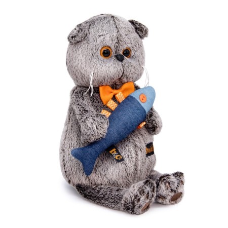 Soft toy "Basik with jeans fish", 22 cm-5