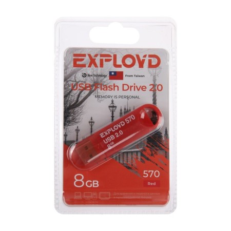 Flashka Exployd 570, 8 GB, USB2.0, Thu up to 15 Mb/s, PBLD up to 8 Mb/s, Red-3