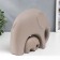 Souvenir Ceramics "Elephant with Elephant" Matte Beige set 2 pcs 18x8x23 cm