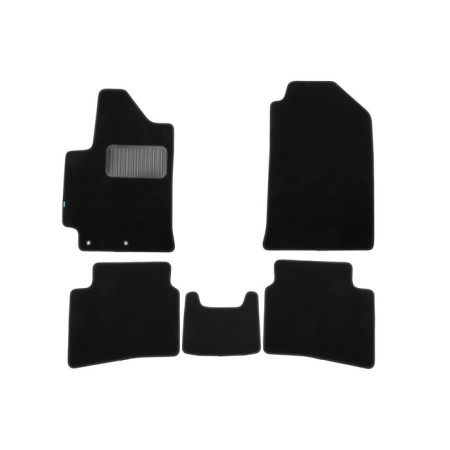 Rugs in Premium Salon for Kia Rio, 2017-2020, 2020-, sedan, 5 pcs., Textile