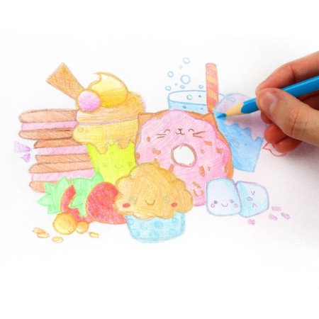 Colored pencils, 12 colors, trihedral , cars-2