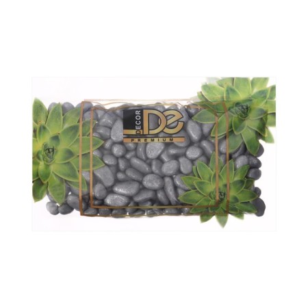 Soil for the aquarium "Galki silver metallic" Decorative pebbles 350 g of fr. 5-10 mm-1