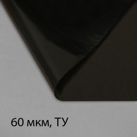 Polyethylene film, technical, 60 μm, black, length 10 m, width 3 m, sleeve (1.5 m × 2), economy 50%, Greengo