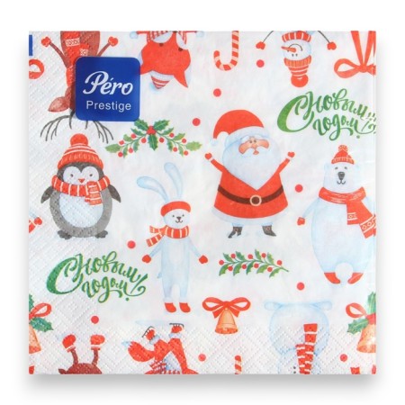 Paper napkins Pero Prestige “Fun friends”, 3 layers, 33x33, 20 pcs.-2