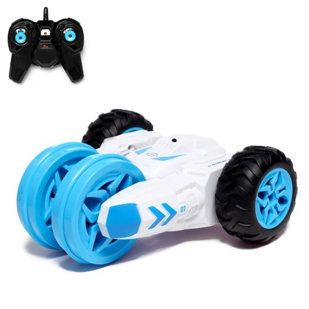 Radio -controlled machine "Combolation - transformer", works on the battery, the color is blue