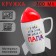 Ceramic mug "Dad", 300 ml, white color