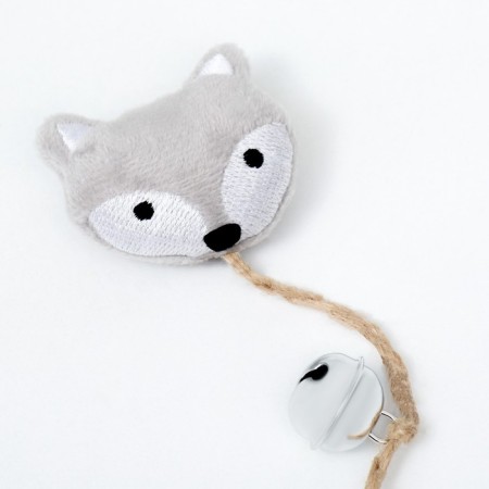 A toy for cats with cat mint and feathers "Burunduk", 10 cm, with a bell-1