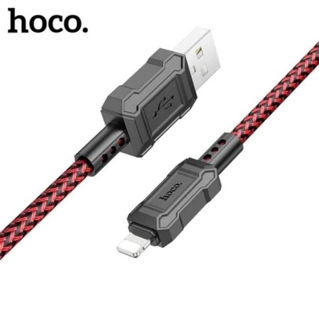 Hoco X94, Lightning - USB, 2.4 A, 1 m, data transfer, PVC, red
