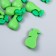 Decor for creativity plastic "Green pear with leaves" set 10 pcs 3x1.5 cm