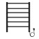 Terminus heated towel rail "Euromix" P6, 450x600 mm, on the right, black matte
