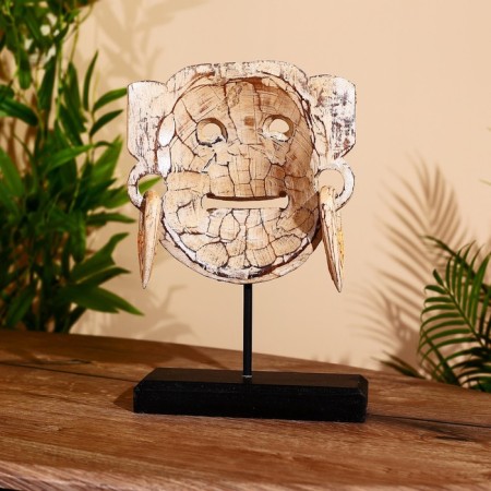 Mask "Hanuman" on a stand, Albezia 30 cm-3