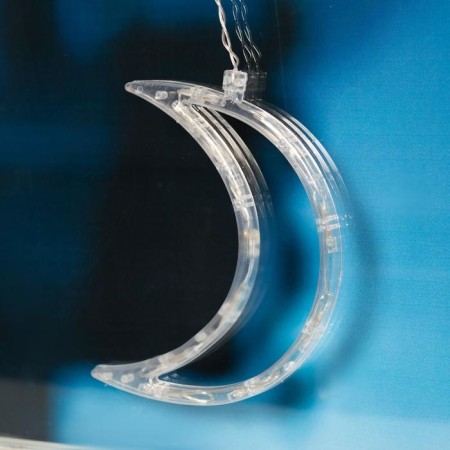 Garland "fringe" 2.7 × 0.9 m with nozzles "month", IP20, transparent thread, 138 LED, glow of multi, 8 modes, 220 V-4