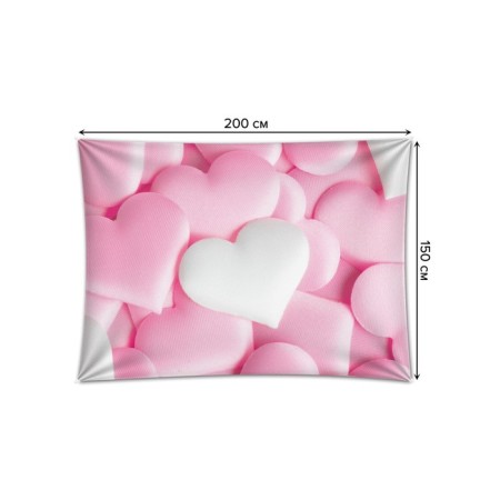 Decorative panel with photo printing "Delicious hearts", horizontal, size 150x200 cm-1