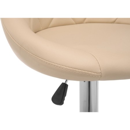 Barrier stool Curt metal/eco -leather, beige/chrome 45x50x84 cm-9