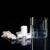 VAZA-sub-SUBSTANCE "Pipe 200", with a white candle, 20x20 cm, in a grid, cylinder, glass