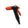 Pistol-spray, under hoses 1/2 "−3/4" (12 mm --19 mm), with a latch, plastic, "beetle"