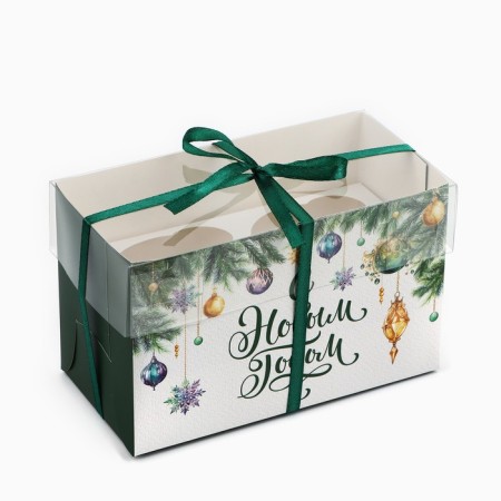 Capcake box "New Year stories", 16 x 8 x 10 cm, New Year-1