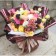 Film for decor and floristry, lilac, plain, glossy, pink, roll 1 pcs., 58 cm x 5 m