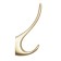 Furniture hook Cappio Heel, two -rod, satin gold