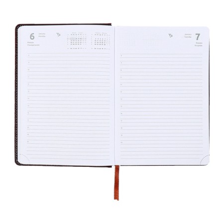 Dated diary 2024, A5, 176 sheets, Attomex.croco, Cover Artificial Leather, Lasse, Blok 70 g/m2, brown-12