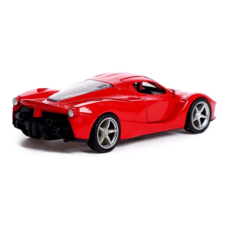 Metal machine "Hypercar", 1:32, inertia, doors open, red color-2