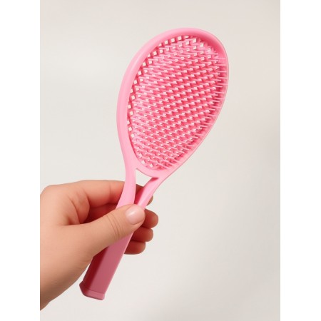 Comb massage oval for drying hair 24*10cm pink suspension QF-3