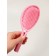 Comb massage oval for drying hair 24*10cm pink suspension QF