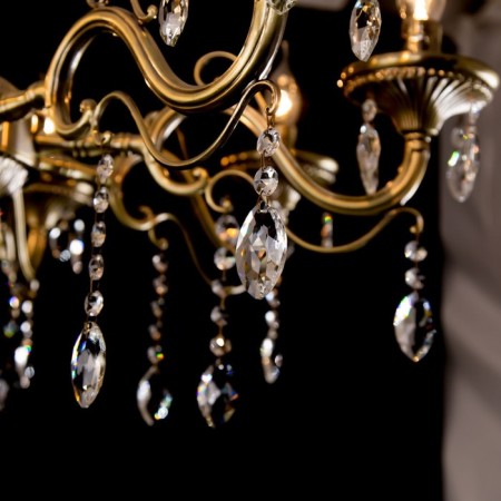 Suspended chandelier Citilux "Carmen" CL404183, 80x80x60 cm, 8x60W, E14, brown color-13