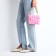 Lightning bag bag, long chain, pink color