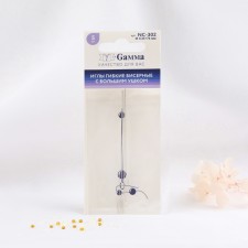 Beads needles are flexible, with a large ear, d = 0.35 mm, 7.6 cm, 5 pcs