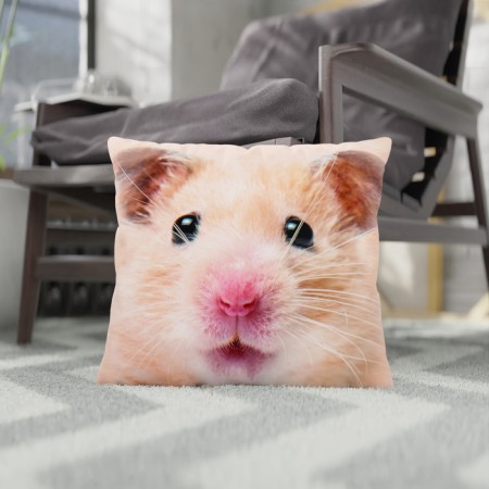 Decorative Ethel Pillow "Hamster" 40x40 cm, Gabardin, 100% p/e