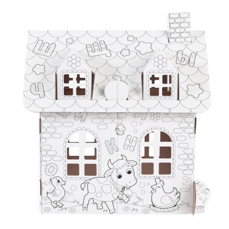 Set for creativity "House", painting designer from cardboard-1