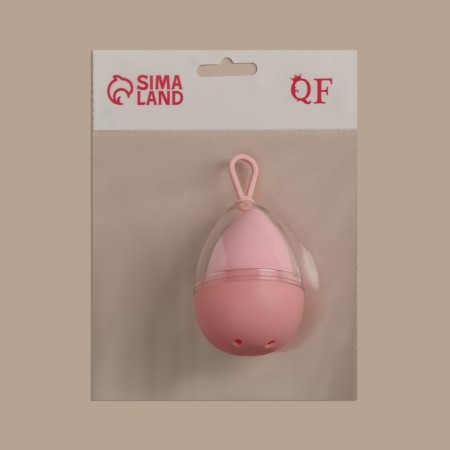Makeup sponge "drop", 6 × 4 cm, increases when getting wet, in the case, the color is pale pink-12