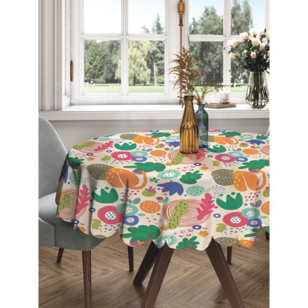 The tablecloth “Tropical abstraction”, round, Saten, d = 150 cm