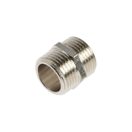 Nipple RTP, 3/8 ", outer thread, nickel -plated brass, euroglias