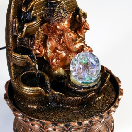 The desktop fountain from the network, the backlight "Ganesha at the cliff with a waterfall" 28x20x20 cm-4