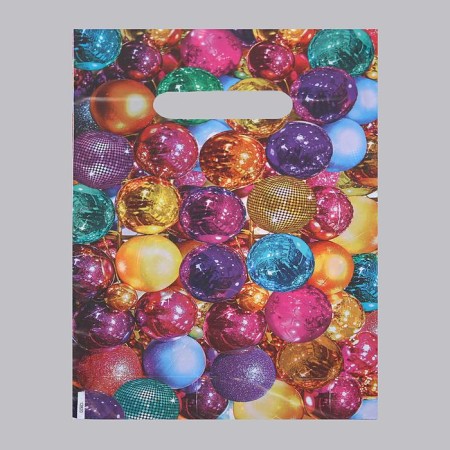 Package "Christmas balls", plastic with a cut pen, 20 x 30 cm, 30 μm