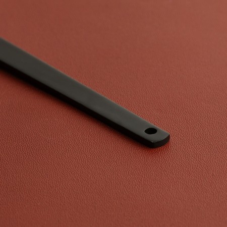 Knife for working with skin, mowed blade, 12.5 × 1 cm, black color-2