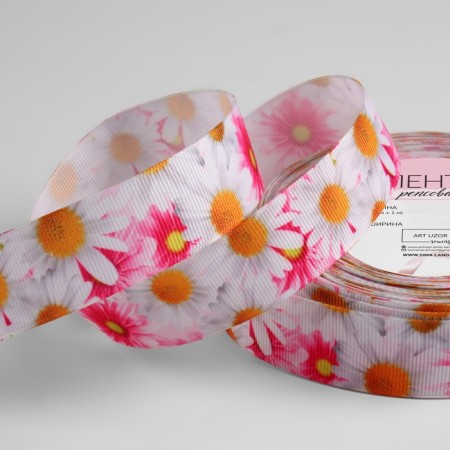 Republic tape "Chamomile", 25 mm, 18 ± 1 m, multi -colored