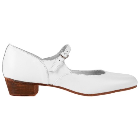 Folk women's shoes, insole length 23.5 cm, white color-1