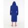 Male dressing gown with a hood, size 48, blue color
