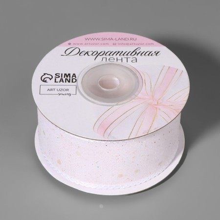 The tape is decorative, with glitter, 38 mm, 9 ± 0.5 m, white/rainbow color-1