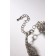 Bracelet "ice" waves, white color in silver, 17.5 size