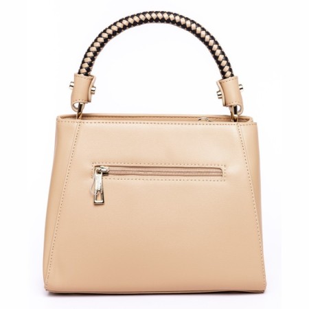 Women's bag, eco -leather, chrisbella beige, 24x9x19 cm-1
