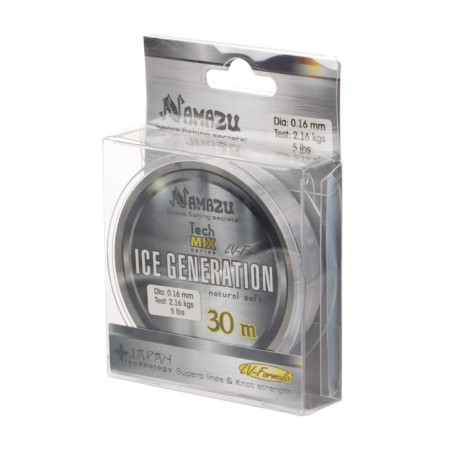 Namazu Ice Generation Flacks, diameter 0.16 mm, test 2.16 kg, 30 m, transparent