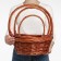 A set of baskets, 3 pcs, 36x14/39 cm, 30x12/34 cm, 23x8/25 cm, brown IV
