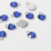 Counter-suspension "heart" 1.7 × 1.3 × 0.2 cm, (set 10 pcs.), Blue color in silver