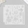Stencil plastic "Snowman and New Year" 13x13 cm