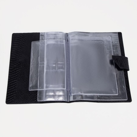 Folder for documents on the button, 3 sets, color black-2